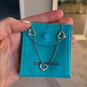 Real Tiffany Triple Open Heart Necklace